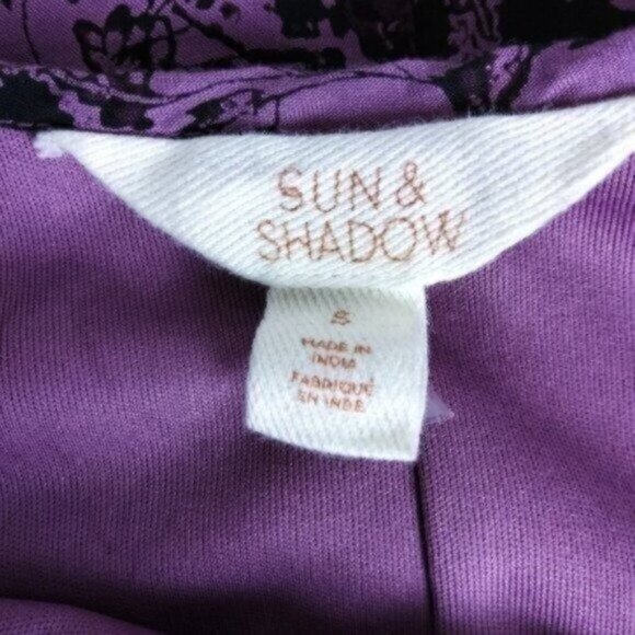 Sun & Shadow Boho Floral Shift Dress Purple Small - Picture 5 of 6